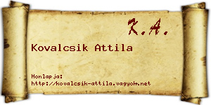 Kovalcsik Attila névjegykártya