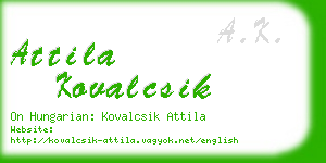 attila kovalcsik business card